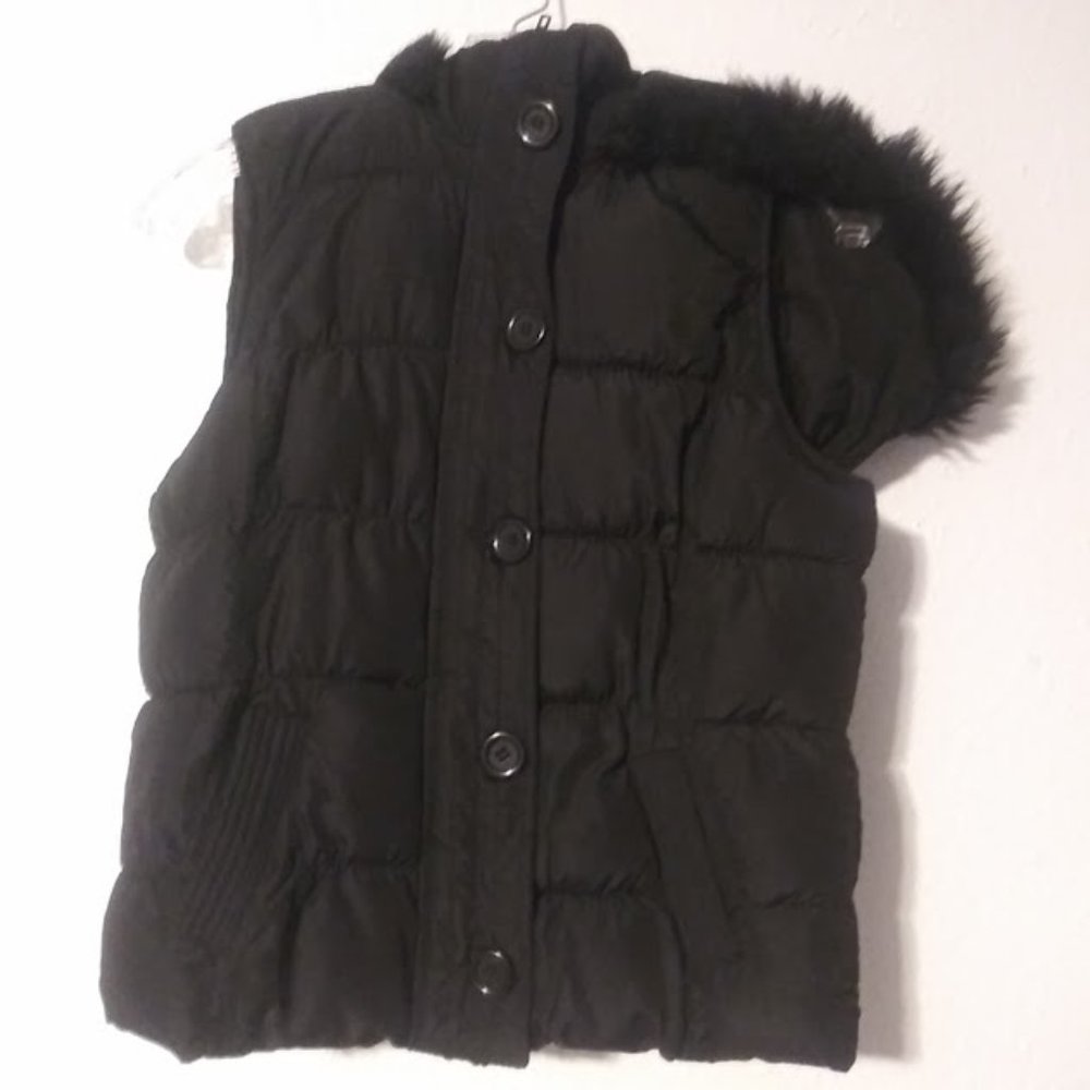 Arizona Jean Company women's size M black puffer hooded vest